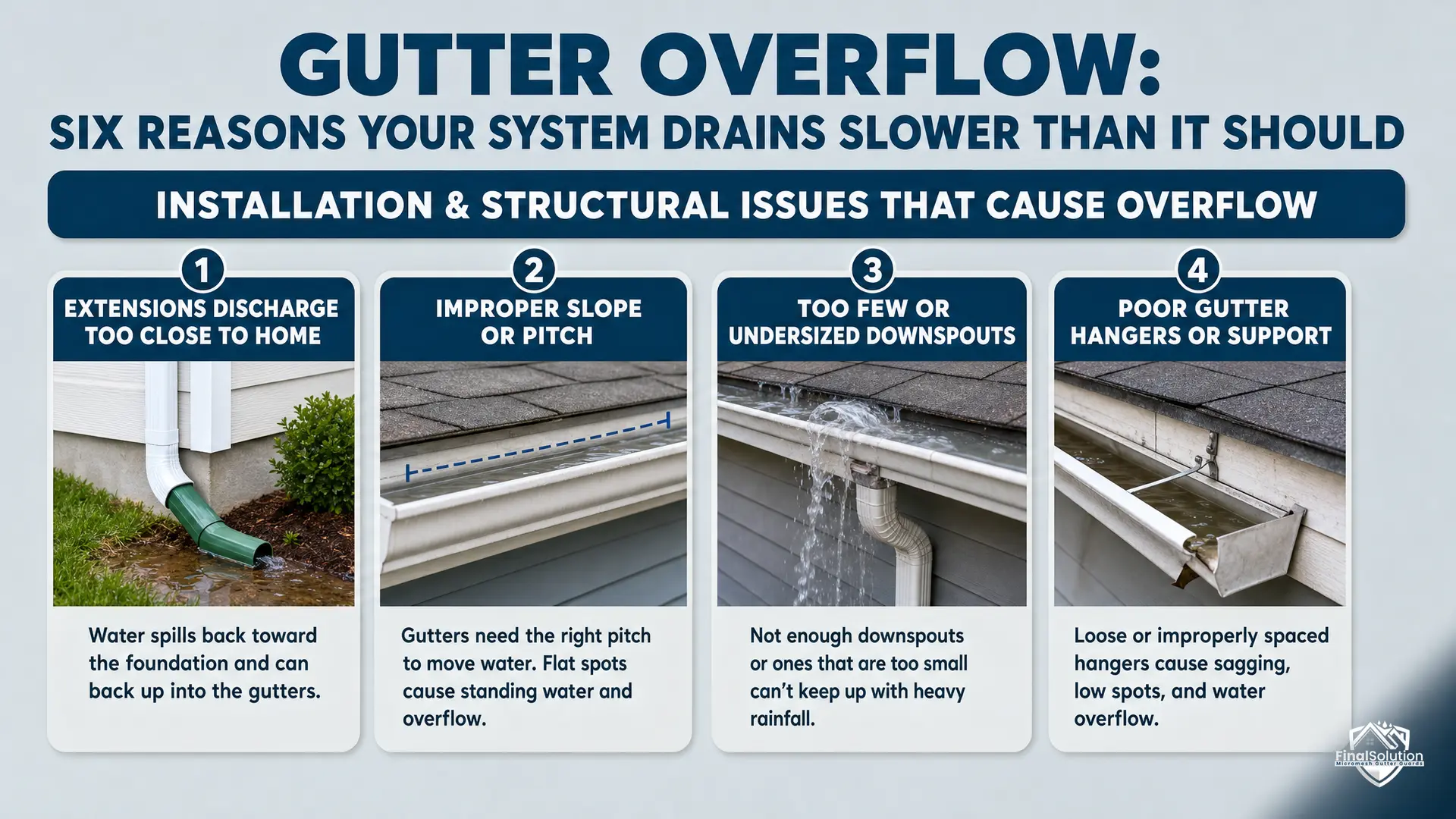 Installation and Structural Issues That Cause Overflow