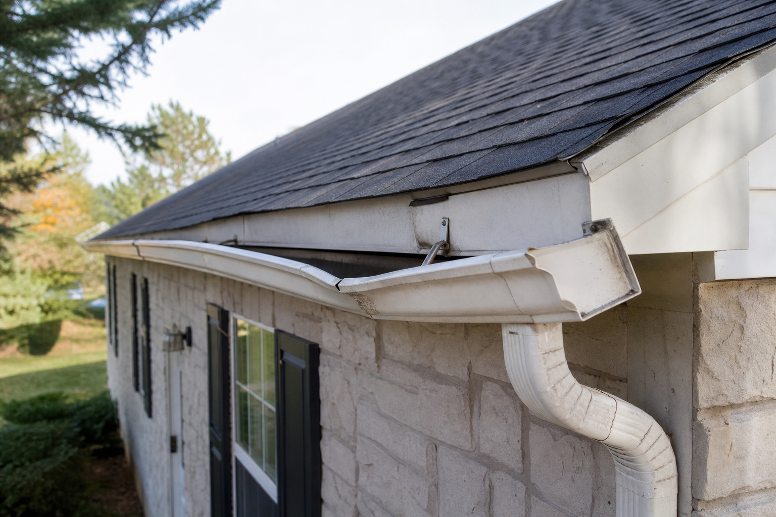 sagging gutters gutter system