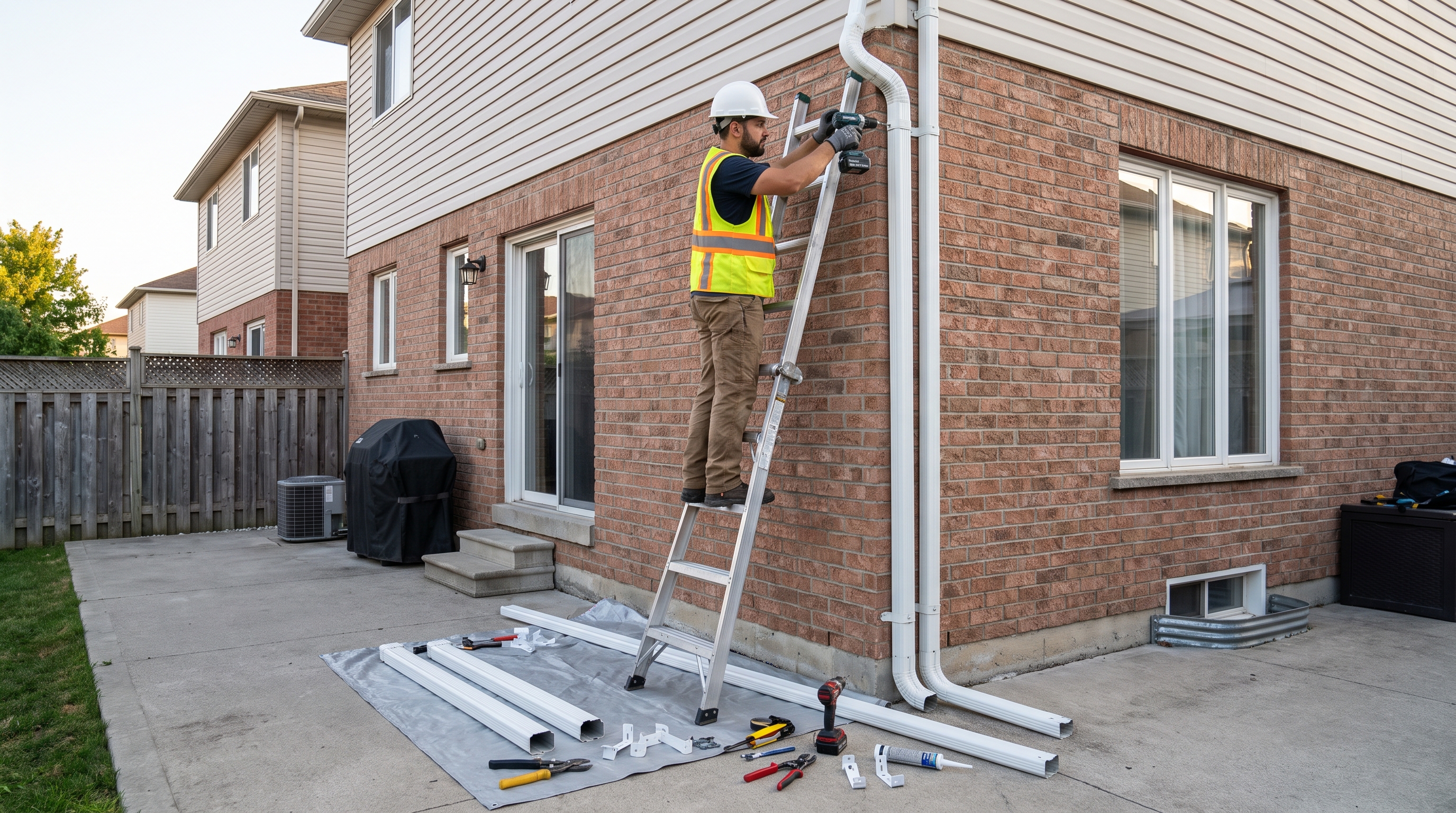 downspout installation (AI-generated)